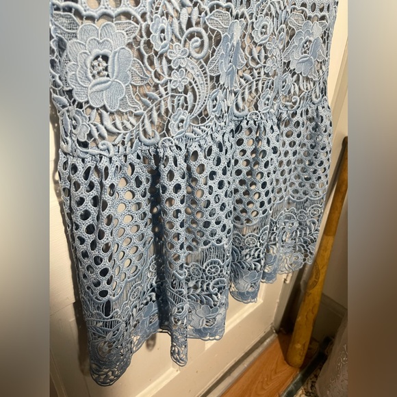 Teri Jon by Rickie Freeman Embroidered Sleeveless Cocktail Dress Sz 8 - Picture 6 of 11